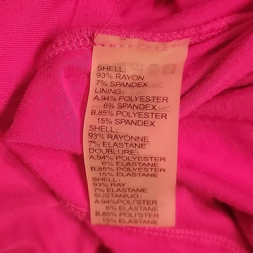 Nue by Shani hot pink ruched long sleeve dress - Picture 10 of 10